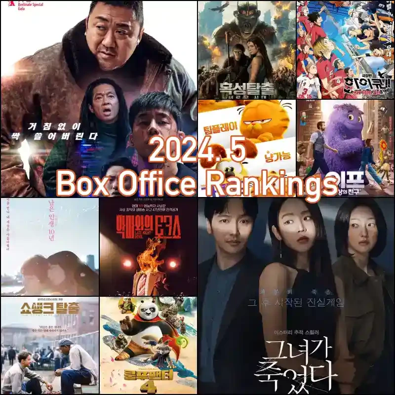 2024년 5월 박스오피스 최신 개봉 영화 순위 TOP 10 — 엔터이슈