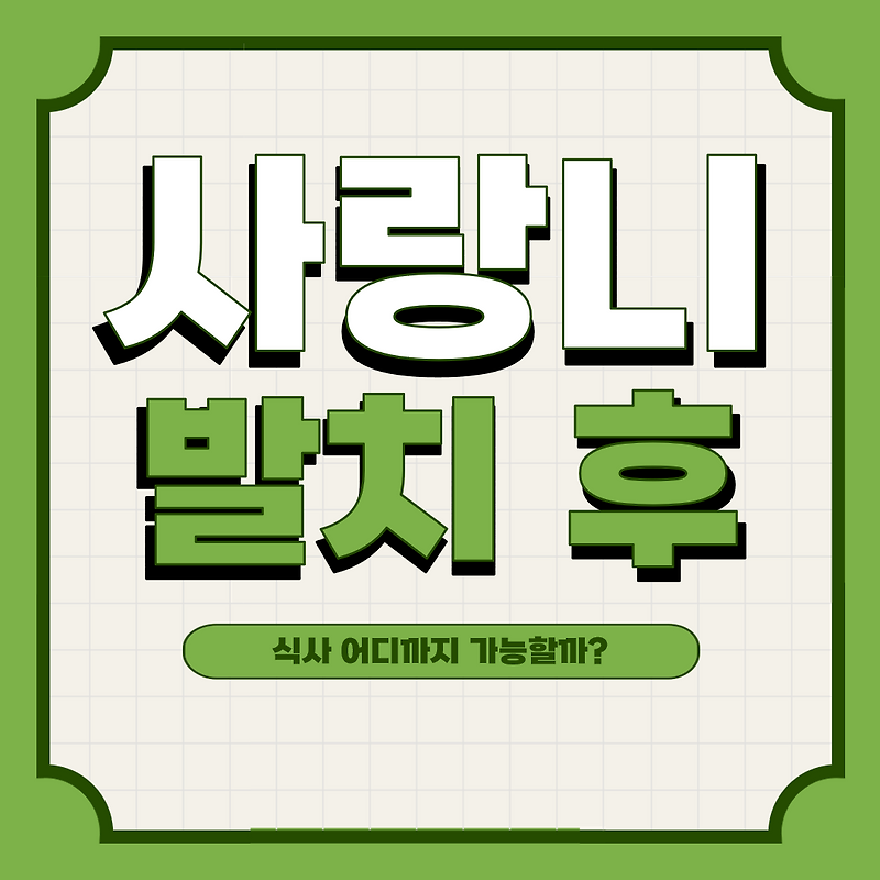 사랑니 발치 후 흡연/음주 당일 가능할까? 10