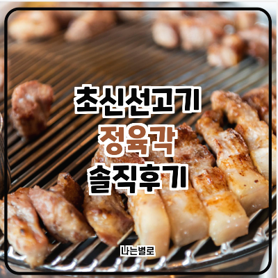 정육각 솔직 후기/ 초신선 돼지고기