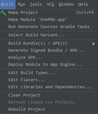 A failure occurred while executing com.android.build.gradle.--- 빌드 or ...