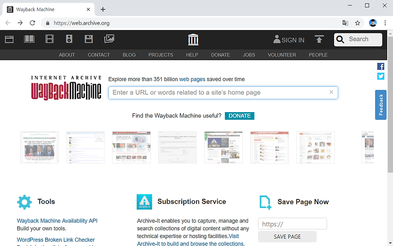 안경잡이개발자 :: 웹 사이트 저장소! 웹 아카이브(Web Archive)를 살펴보자