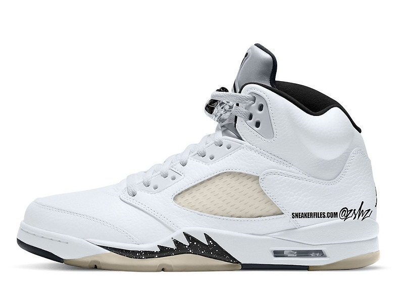 jordan 5 white and black