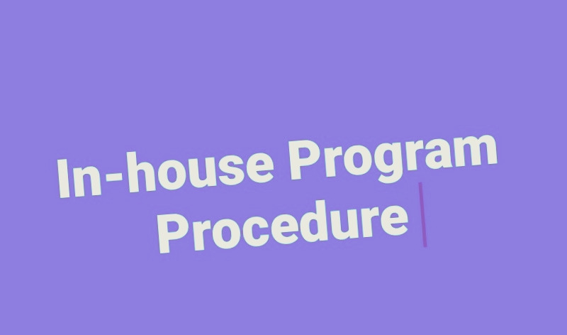 In-house Program 절차