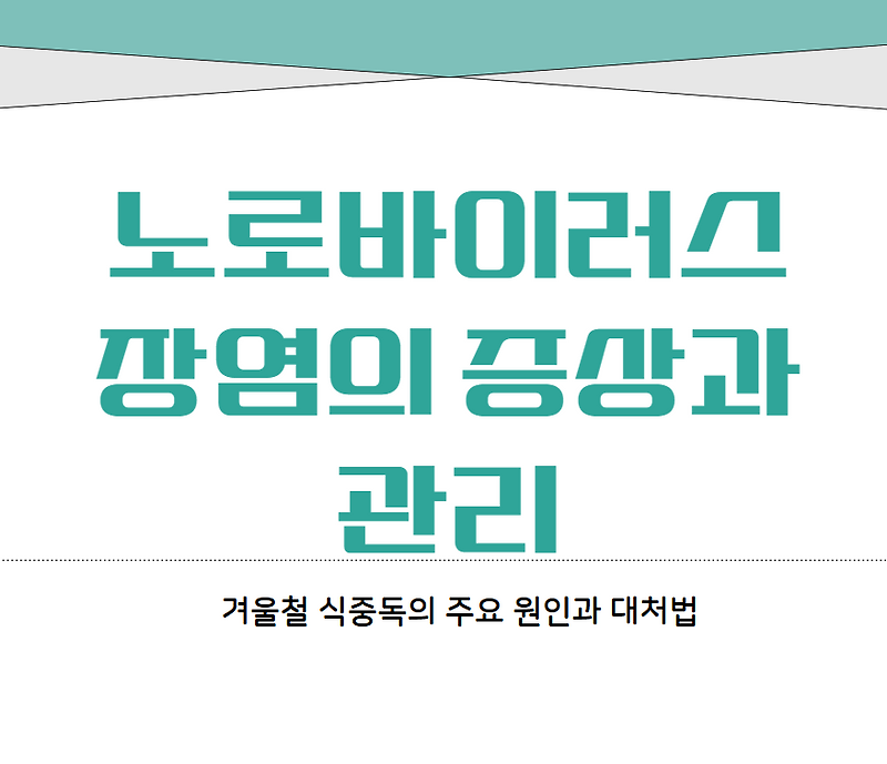 노로바이러스 장염 증상 :: 여행 예약