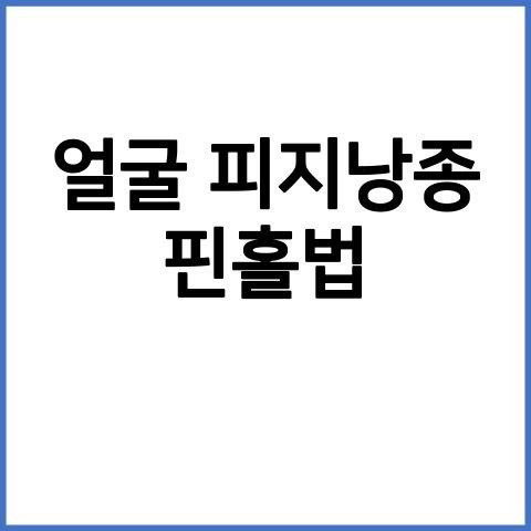 피지낭종 핀홀법 얼굴 표피낭종핀홀법 병원 흉터 비용
