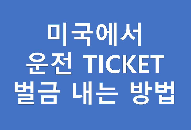 [미국 생활] 미국에서 경찰 티켓 벌금 내는방법 ㅣ 교통 딱지 ㅣ Ticket ㅣ 경찰 딱지 벌금 내는 방법 :: LA LIFE