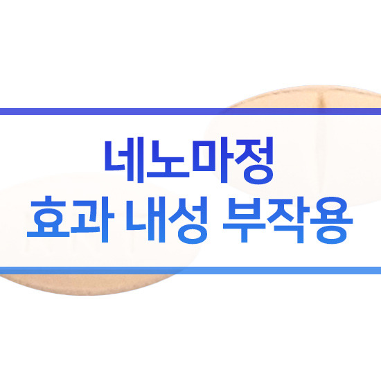 네노마정 효과 내성 처방 지속시간 부작용 정리