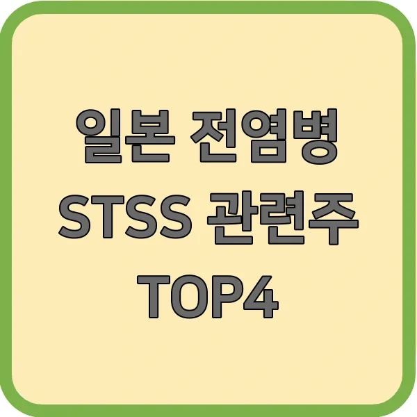 일본 전염병 STSS 관련주 TOP4
