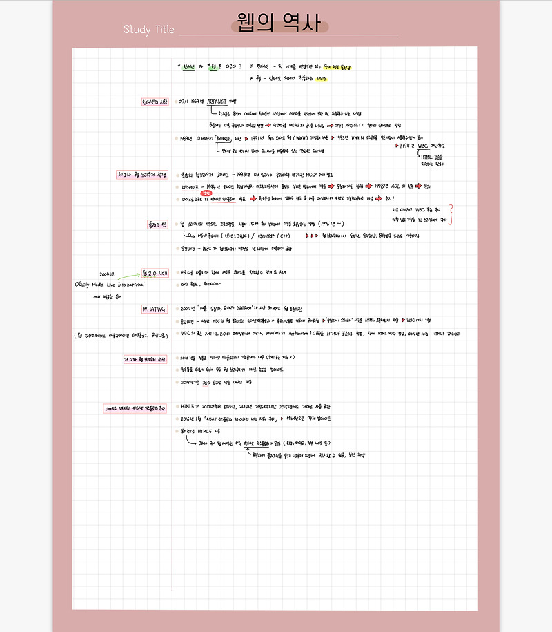 [굿노트 속지 공유] 스터디 노트 8종 다운로드