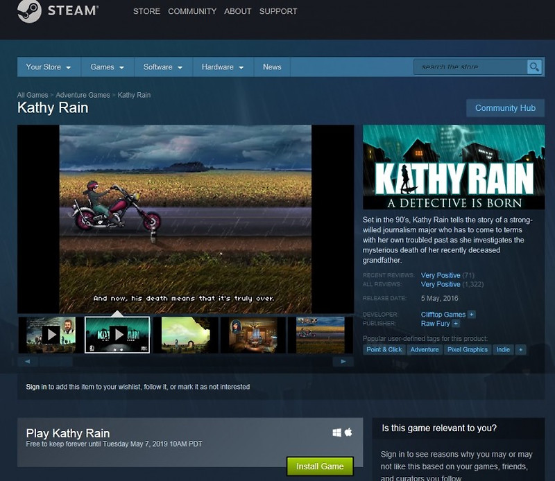 free download kathy rain steam