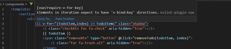 [Vue.js 에러 ] 에서 v-for쓸 때 에러