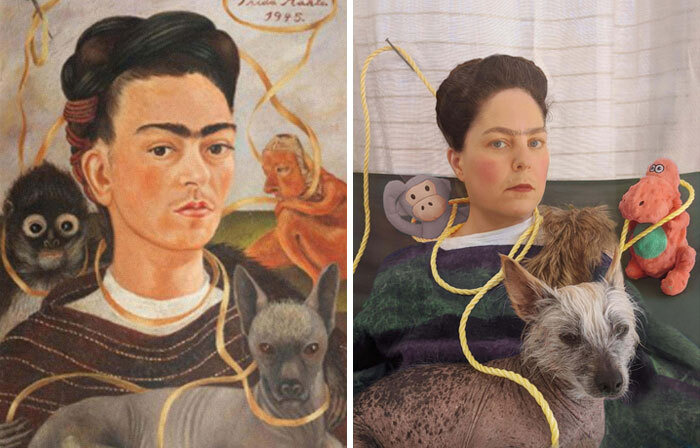 자가 격리중인 사람들에게 유명 명화 패러디를 부탁했다 - 꾸르
