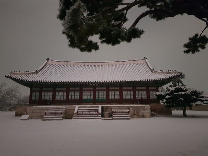 함박눈 품은 경복궁의 밤 풍경 - 꾸르