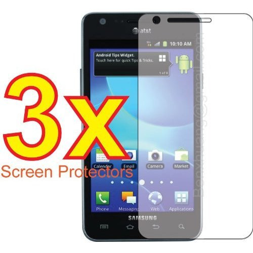 3x Samsung Galaxy S2 S 2 II AT&T SGH-i777 스크린 쉴드.