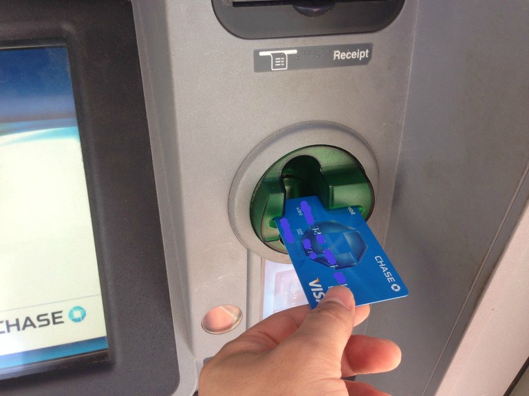 미국 Chase Bank ATM(자동입출금기) 이용하기