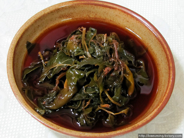 고추잎으로 담은 [고추잎간장장아찌]+[고추잎된장장아찌]
