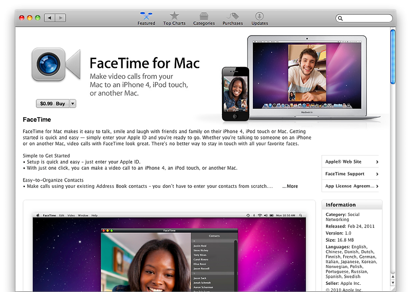 Настройка facetime на mac os