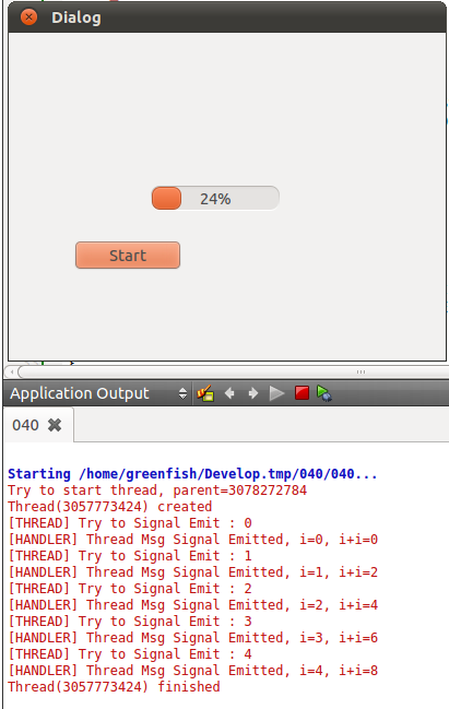 Qthread signal slot example