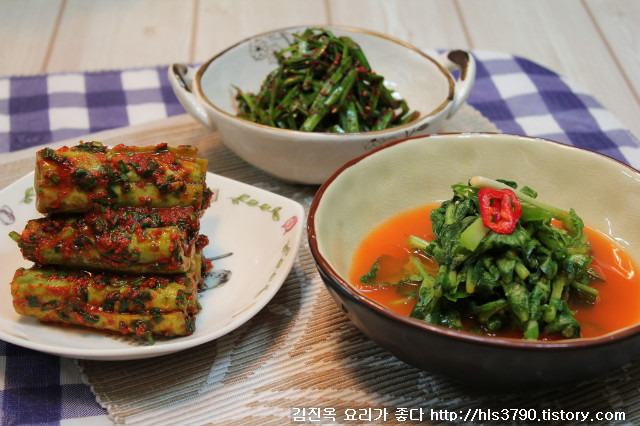 부추김치, 오이소박이,열무물김치 맛있게 담그는 방법 (봄김치)