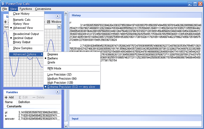 파워 계산기(Microsoft PowerToys for Windows XP)