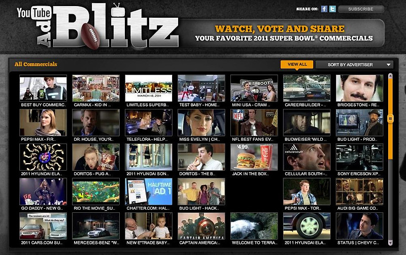 2011 슈퍼 볼 광고 영상 모음 ( 2011 Super Bowl Commericals ) :: Game Programmer Life