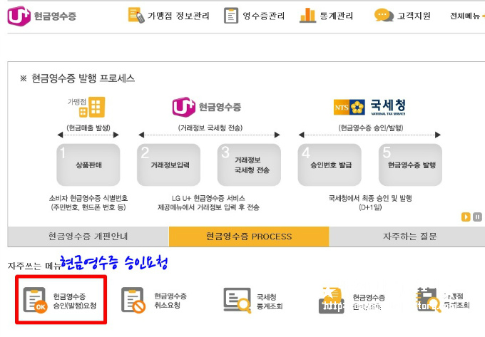 대호부동산 스토리 :: LG 유플러스 현금영수증 사이트에서 현금영수증 발급방법