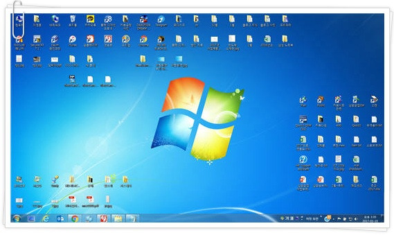윈도우7 바탕화면 바로가기 만들기 및 바탕화면 저장 위치 변경 하기