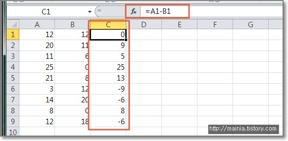  엑셀 Excel 계산 결과에서 음수를 0으로 바꾸는 두 가지 방법