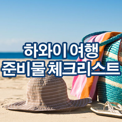 하와이 자유 여행 필수 준비물 체크리스트!