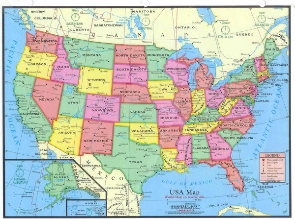 미국지도 크게 보기(한글) * 미국 주 지도