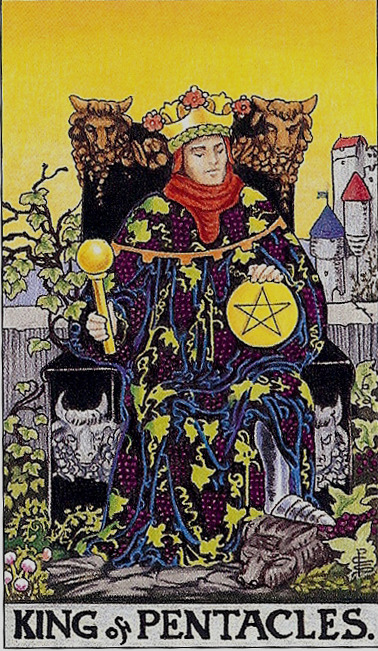 [입문/마이너/펜타클/정방향/역방향] King of Pentacles(펜타클 왕) 해석/풀이/정리 :: 로그 라이프