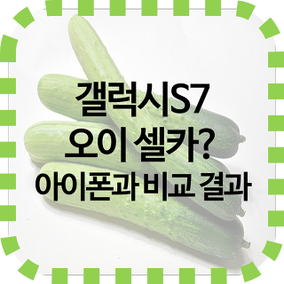 삼성 갤럭시S7 카메라 왜곡(오이 셀카) 사진 테스트 - 아이폰과 비교