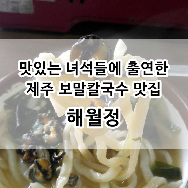 [제주도 3박4일] 맛있는녀석들 성산 보말죽 맛집, 제주도 해월정