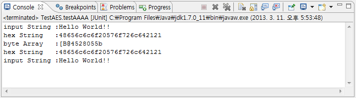 [java] Convert bytes, hex, hex string, string