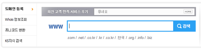 도메인 구입하기 (co.kr 도메인)