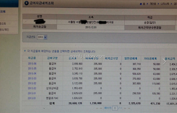 순경 월급 명세서 vs 경찰 연봉 수당 총정리 - 꿀정보 블로그