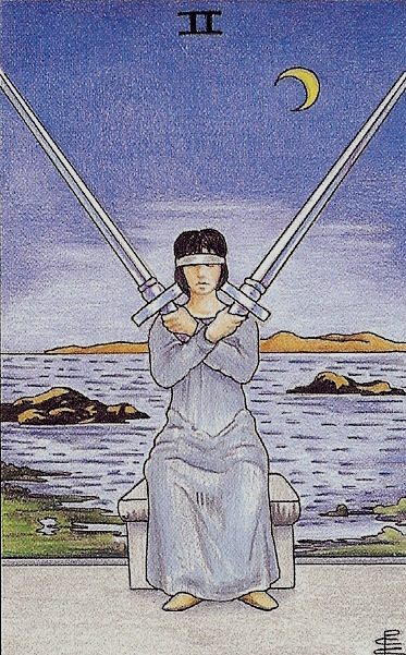 [입문/마이너/소드/정방향/역방향] Two of Swords(소드 2번) 해석/풀이/정리 :: 로그 라이프