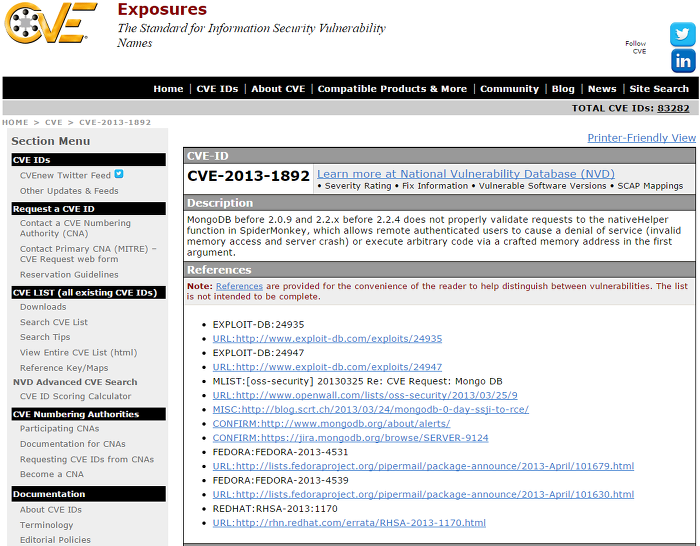 Cve common vulnerabilities and exposures 