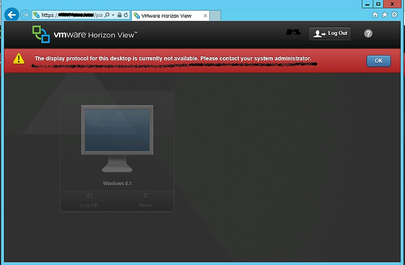Vmware Horizon View Protocol Failure