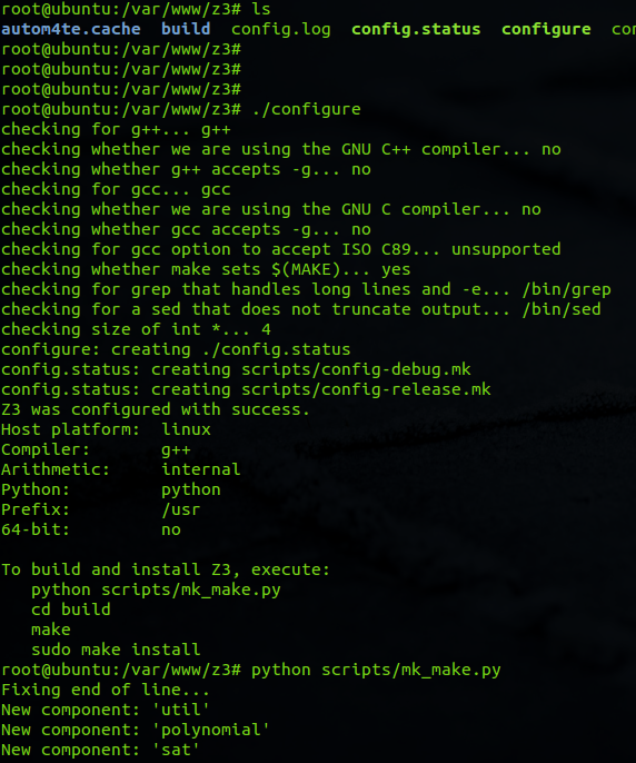 Install z3 for python from source