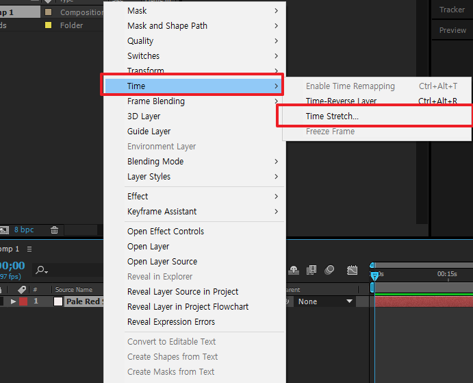 에프터 이펙트 영상속도 조절하기 [Adjusting the video speed in the After Effects]