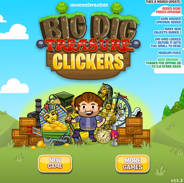 학교에서 할수있는 게임 * Big Dig:Treasure Clickers - 블랙플래시게임