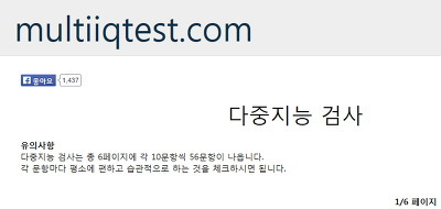 무료 다중지능검사, multiple intelligence test :: my real jobbing
