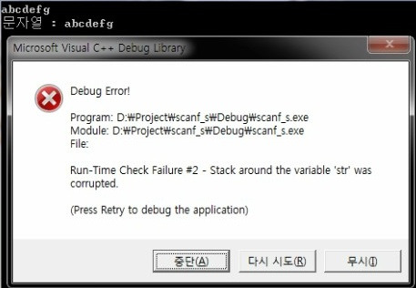 C언어 Scanf Scanf S 함수