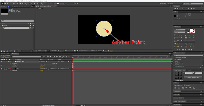 [애프터이펙트 기초강좌 7] 앵커 포인트(Anchor Point)를 알아보자