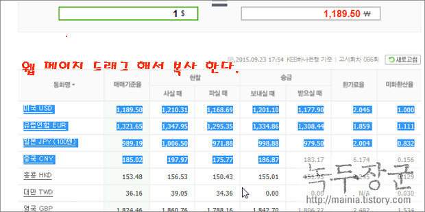  엑셀 Excel 웹 페이지 정보 시트에서 실시간 자료 볼 수 있도록 세팅하기