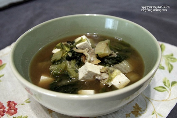 배추겉잎으로 구수한 '우거지된장국 만드는법'