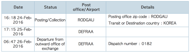 컴유 배송 -  DHL DEFRAA -  dispatch number (발송횟수)