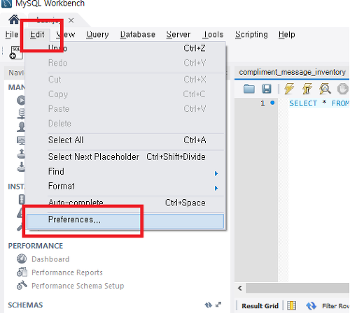 Set safe update in mysql