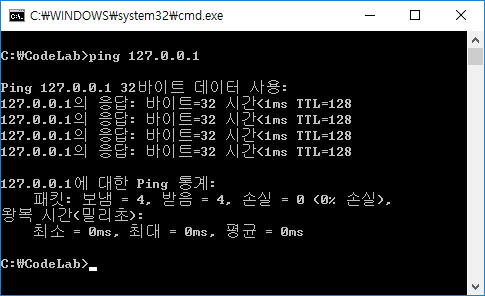 127.0.0.1 - 루프백 주소(Loopback)